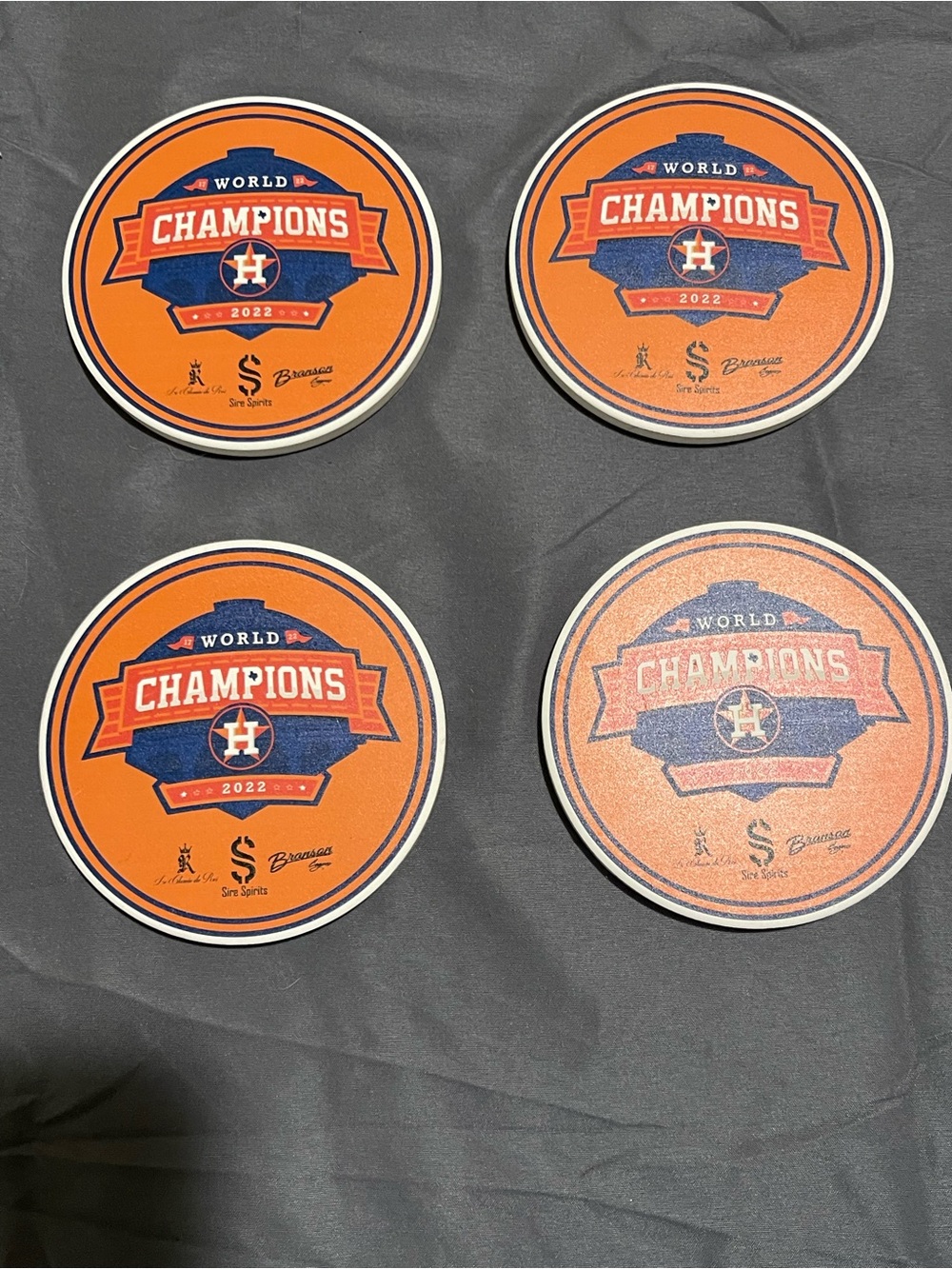 World Champions Orange Round Coaster Set - 4 Pack